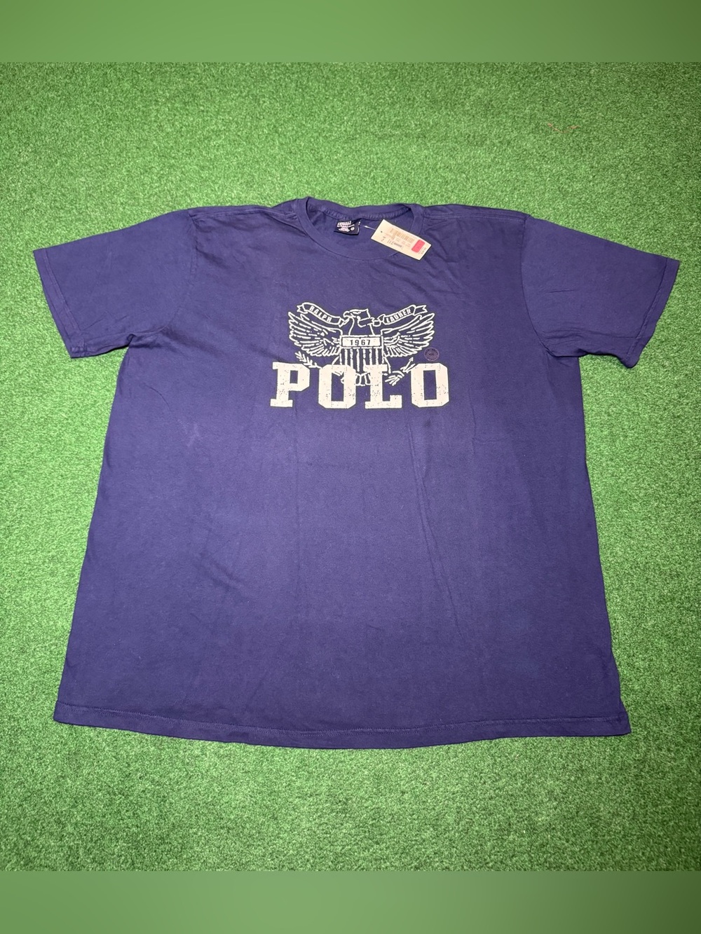 NWT Polo Ralph Lauren Vintage 90s Blue XXL Graphic T Shirt